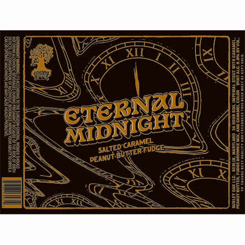Burley Oak Eternal Midnight Salted Caramel Peanut Butter Fudge Imperial Stout by Burley Oak Craft Brewery, beer label