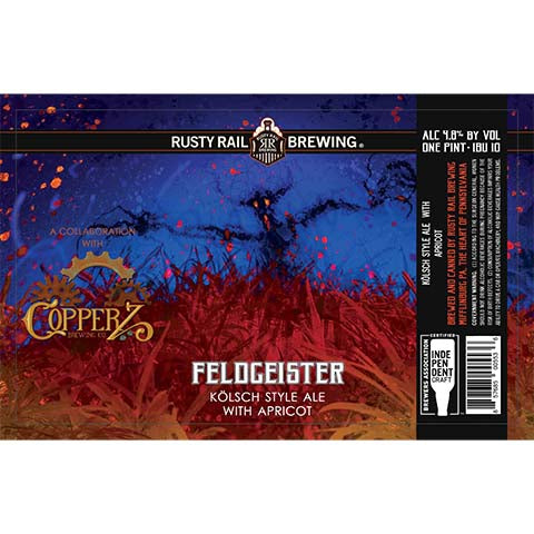 Rusty Rail Feldgeister Kolsch by Rusty Rail Brewing, beer label