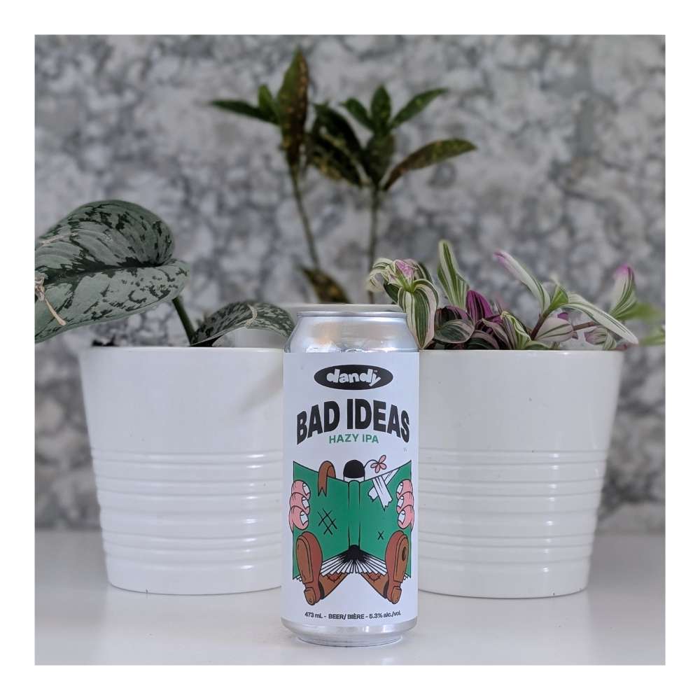 Bad Ideas Hazy IPA by The Dandy Brewing Company, beer label
