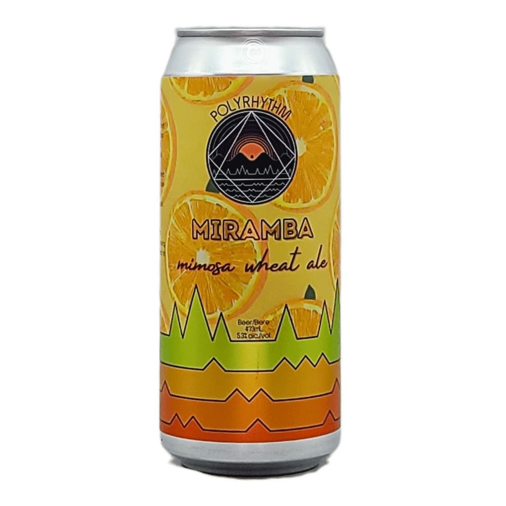 Miramba Mimosa Wheat Ale by Polyrhythm Brewing, beer label
