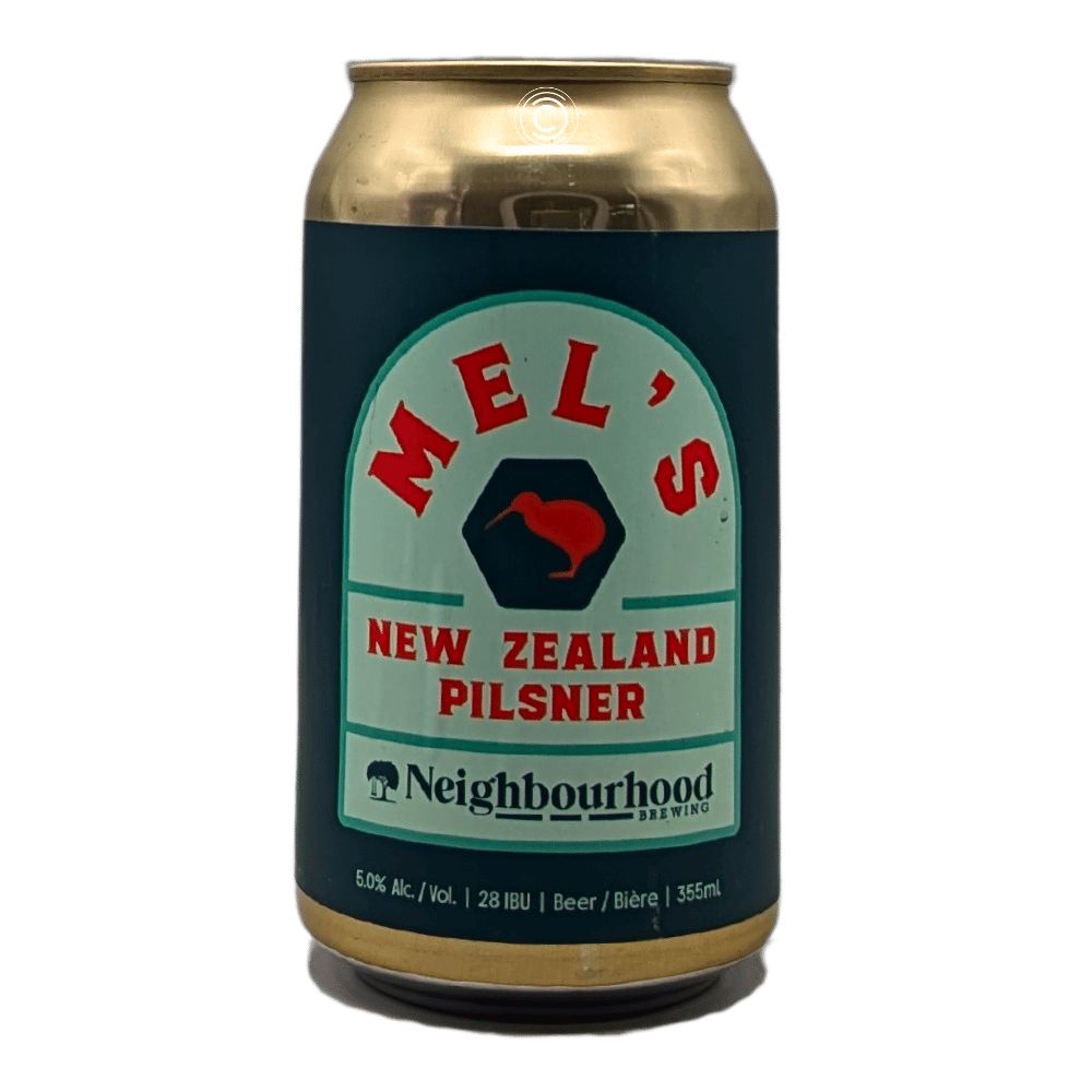 Mel's NZ Pilsner by Neighbourhood Brewing, beer label