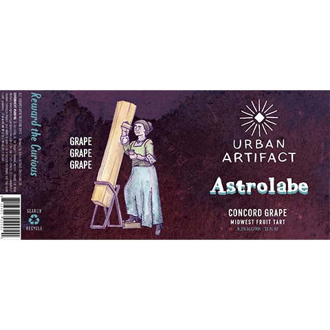 Urban Artifact Astrolabe Concord Grape Midwest Fruit Tart Ale by Urban Artifact, beer label