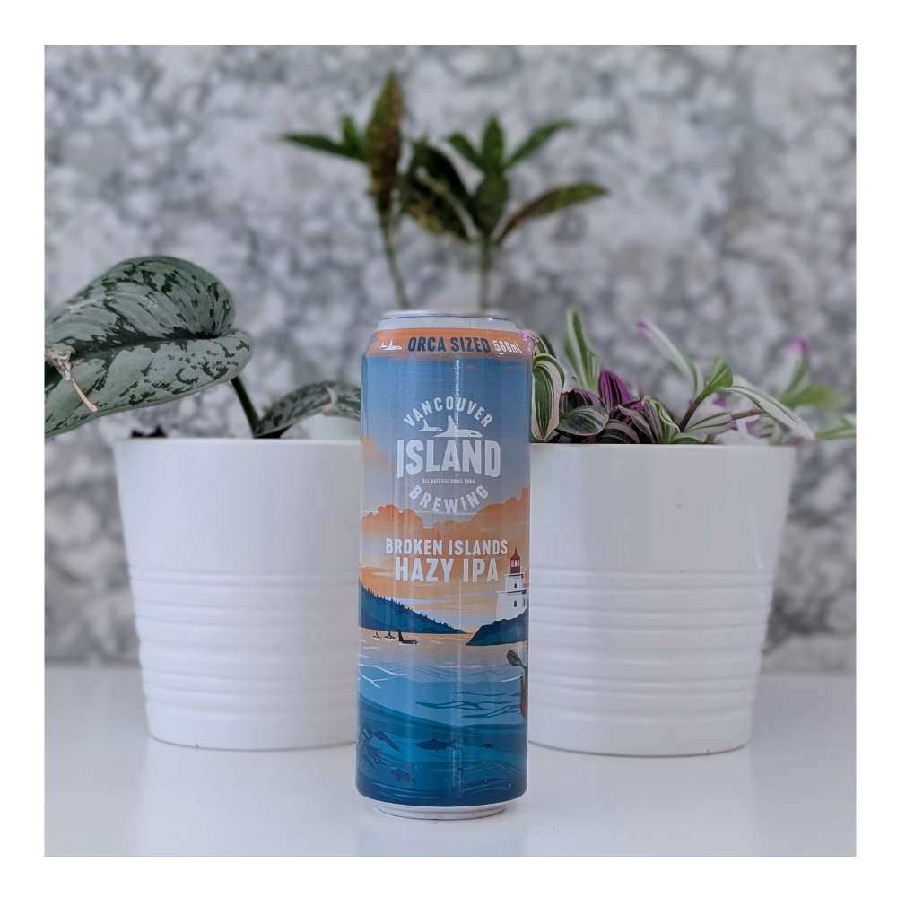 Broken Islands Hazy IPA by Vancouver Island Brewing, beer label
