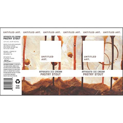 Untitled Art Affogato Ice Cream Pastry Stout by Untitled Art, beer label