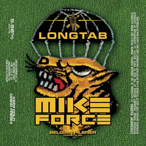 Long Tab Mike Force Belgian Pilsner by Long Tab Brewing, beer label