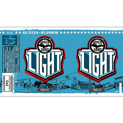 Upper Hand Light Lager by Upper Hand Brewery, beer label