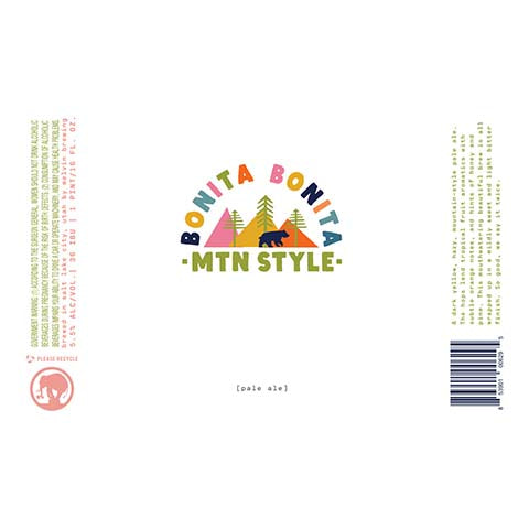 Melvin Bonita Bonita Mtn Style Pale Ale by Melvin Brewing, beer label