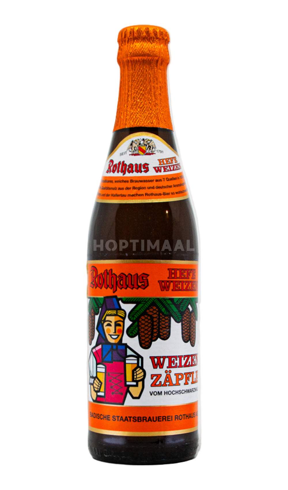 Badische Staatsbrauerei Rothaus Hefeweizen / Weizenzäpfle by Badische Staatsbrauerei Rothaus, beer label