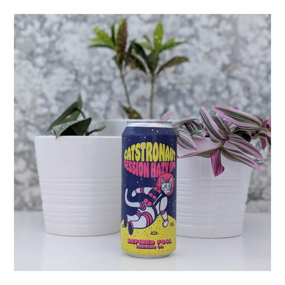 Catstronaut Session Hazy IPA by Refined Fool Brewing Company, beer label
