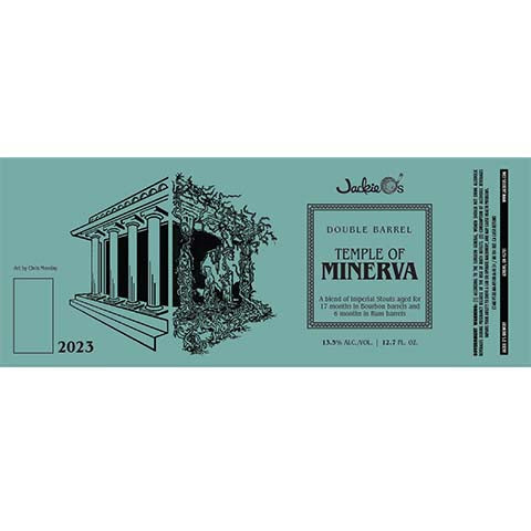 Jackie O's Temple of Minerva Imperial Stout Blend by Jackie O's Pub & Brewery, beer label