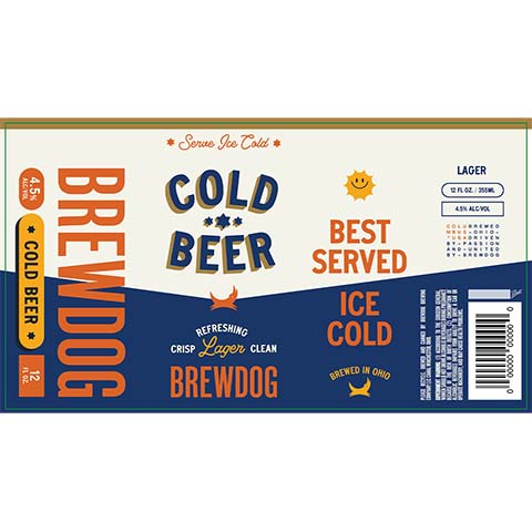 Brewdog Cold Beer by BrewDog, beer label