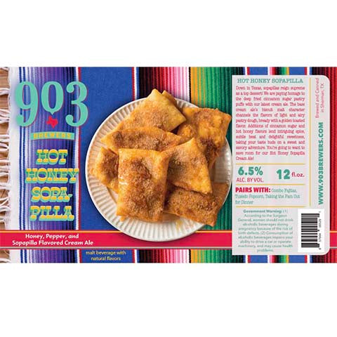 903 Hot Honey Sopapilla Cream Ale by 903 Brewers, beer label