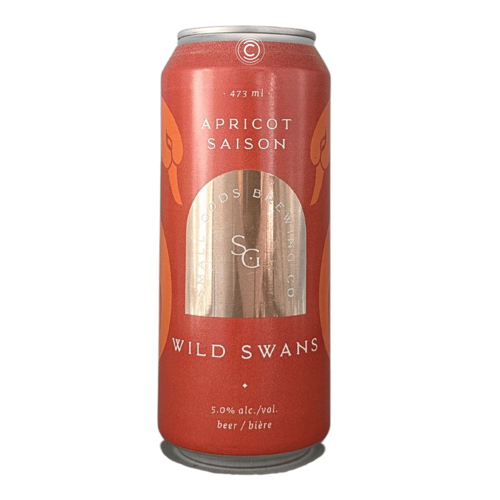 Wild Swans Apricot Saison by Small Gods Brewing Co., beer label