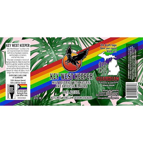 Guardian Key West Keeper Cream Ale by Guardian Brewing Company, beer label
