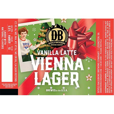 Devil's Backbone Vanilla Latte Vienna Lager by Devils Backbone Brewing Company, beer label