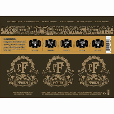 pFriem Golden IPA by PFriem Family Brewers, beer label