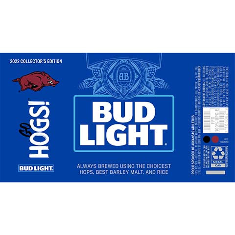 Bud Light Go Hogs! by Anheuser-Busch, beer label