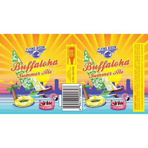 Flying Bison Buffaloha Summer Ale by Flying Bison Brewing Co, beer label