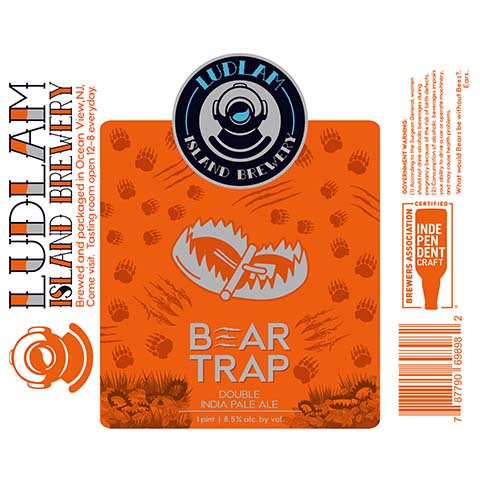Ludlam Bear Trap DIPA by Ludlam Island Brewery, beer label