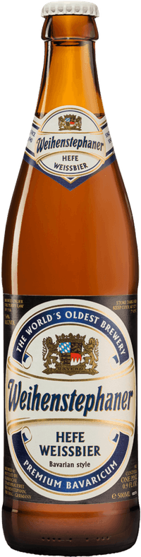 Weihenstephaner Hefe Weissbier by Weihenstephan, beer label