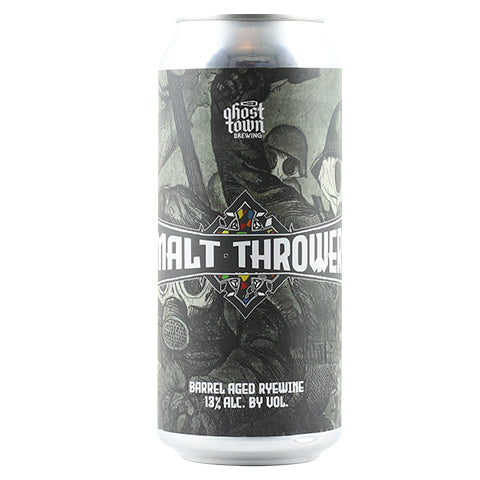 Ghost Town Malt Thrower Barrel Aged Ryewine by Ghost Town Brewing, beer label