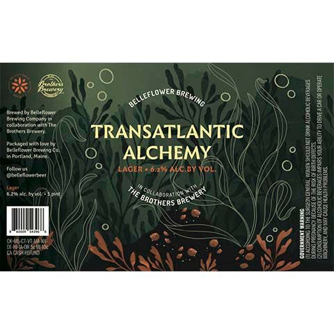 Belleflower Transatlantic Alchemy Lager by Belleflower Brewing, beer label