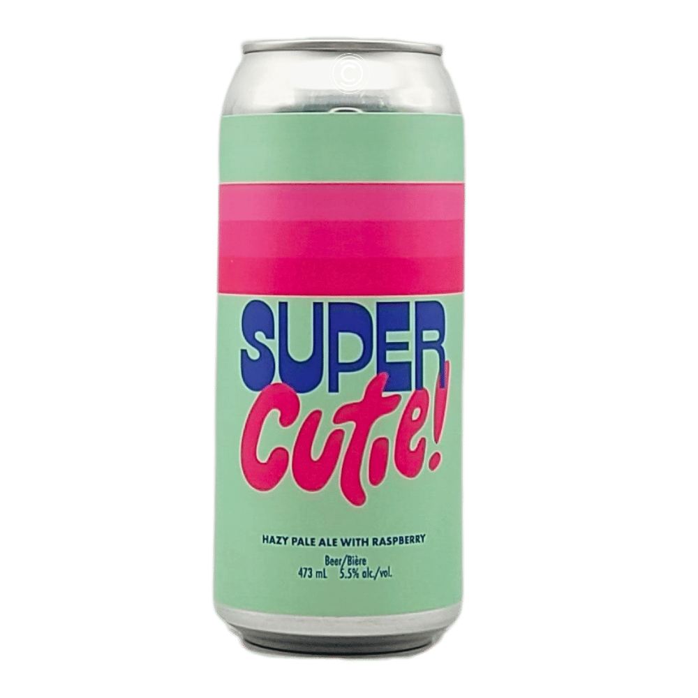 Super Cutie Raspberry Pale Ale by Cabin Brewing Company x Born Brewing Co., beer label