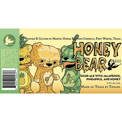 Martin House Honey Bear Sour Ale by Martin House Brewing Company, beer label