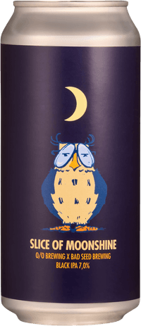 O/O & Bad Seed Slice of Moonshine Black by O/O Brewing, beer label