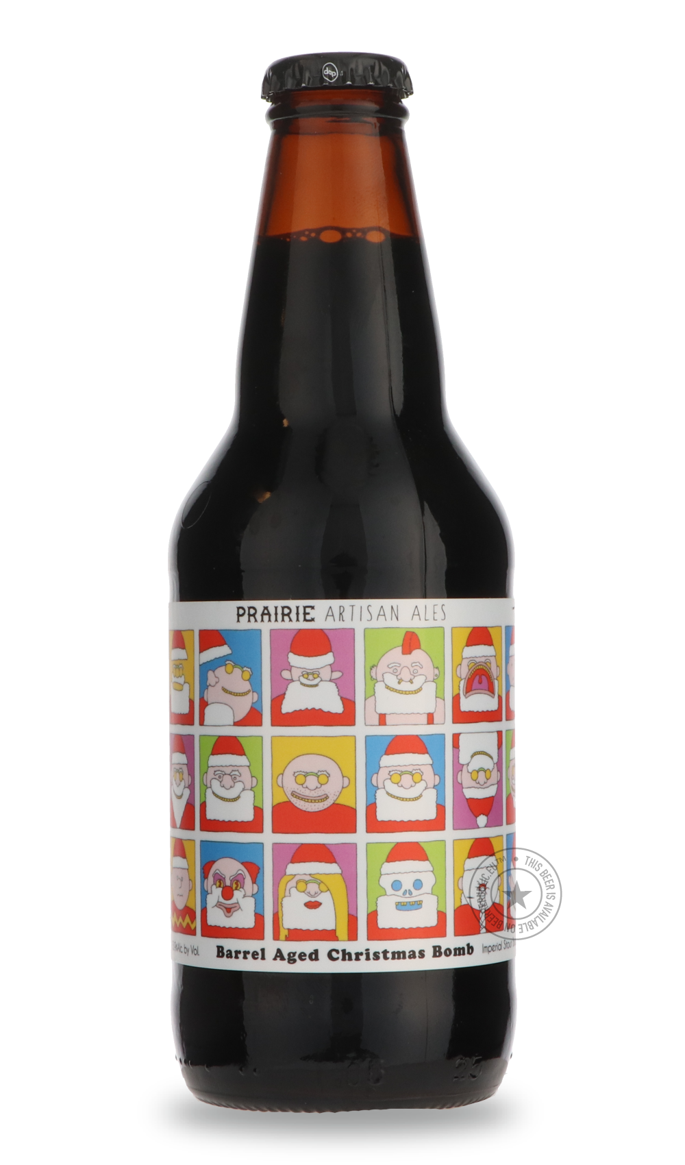 Barrel Aged Christmas Bomb! by Prairie, beer label