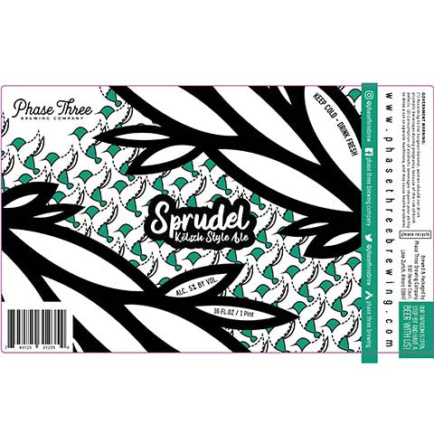 Phase Three Sprudel Kolsch Style Ale by Phase Three Brewing Company, beer label