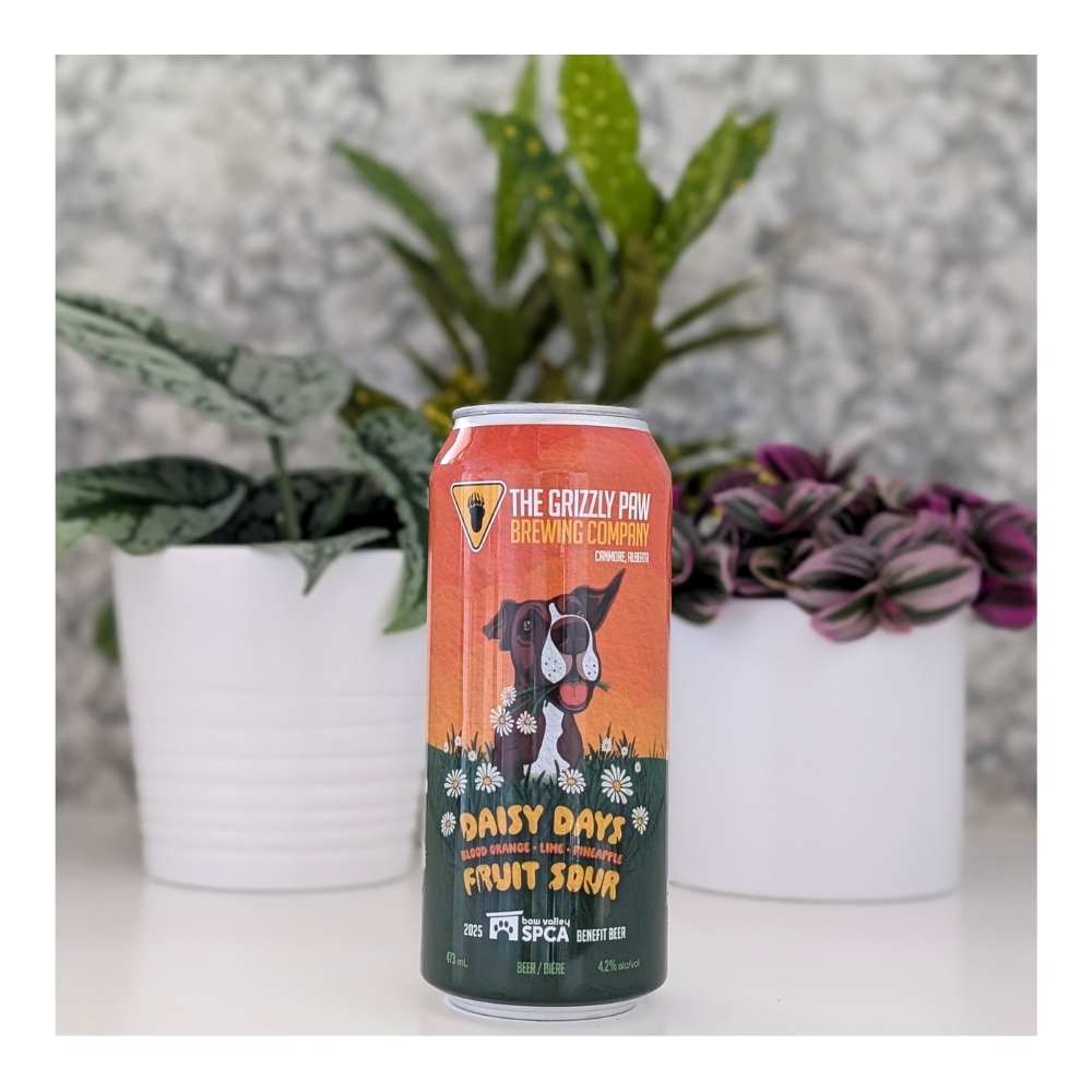 Daisy Days Fruit Sour by The Grizzly Paw Brewing Company, beer label