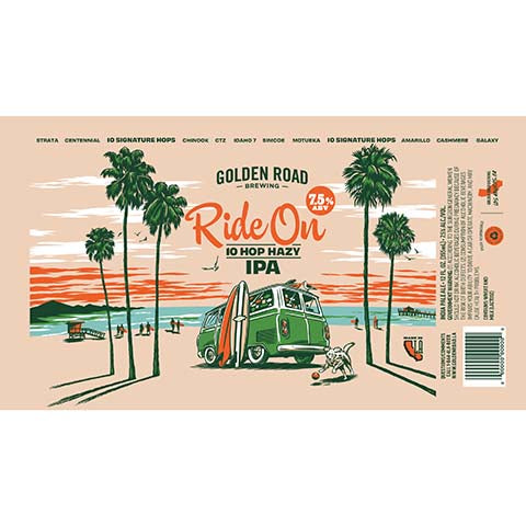 Golden Road Ride 10 Hop Hazy IPA by Golden Road Brewing, beer label