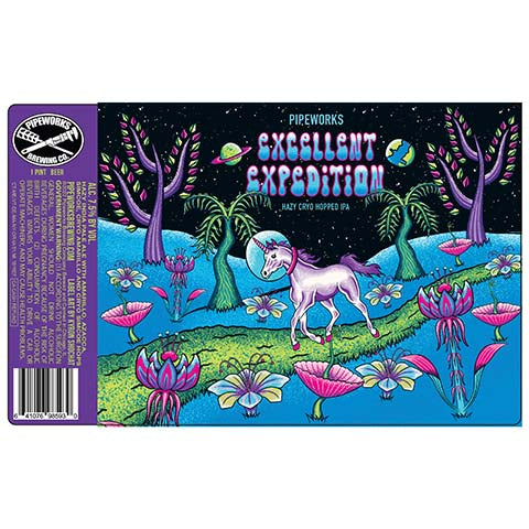 Pipeworks Excellent Expedition Hazy Cryo Hopped IPA by Pipeworks Brewing Co, beer label