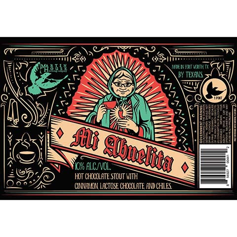 Martin House Mi Abuelita Stout by Martin House Brewing Company, beer label