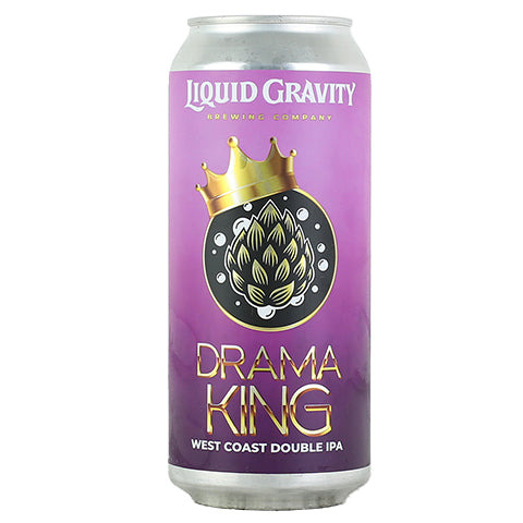 Liquid Gravity Drama King DIPA by Liquid Gravity Brewing Company, beer label