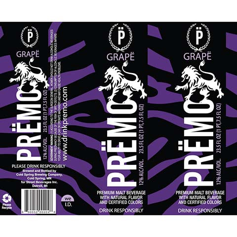 Cold Spring Premo Grape by Cold Spring Brewery, beer label