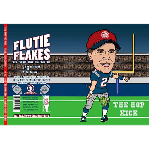 Departed Soles Flutie Flakes The Hop Kick by Departed Soles Brewing, beer label