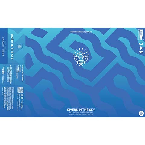Hopfly Rivers In The Sky IPA by HopFly Brewing Company, beer label