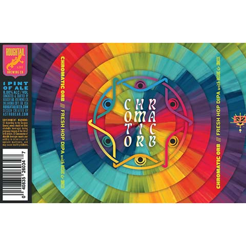 Roughtail Chromatic Orb Fresh Hop DIPA by Roughtail Brewing, beer label