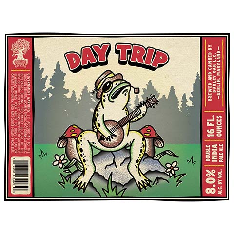 Burley Oak Day Trip DIPA by Burley Oak Craft Brewery, beer label