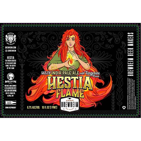 Melvin Brewing Hestia Flame Hazy IPA by Melvin Brewing, beer label