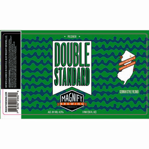 Magnify Double Standard German Pilsner by Magnify Brewing Company, beer label