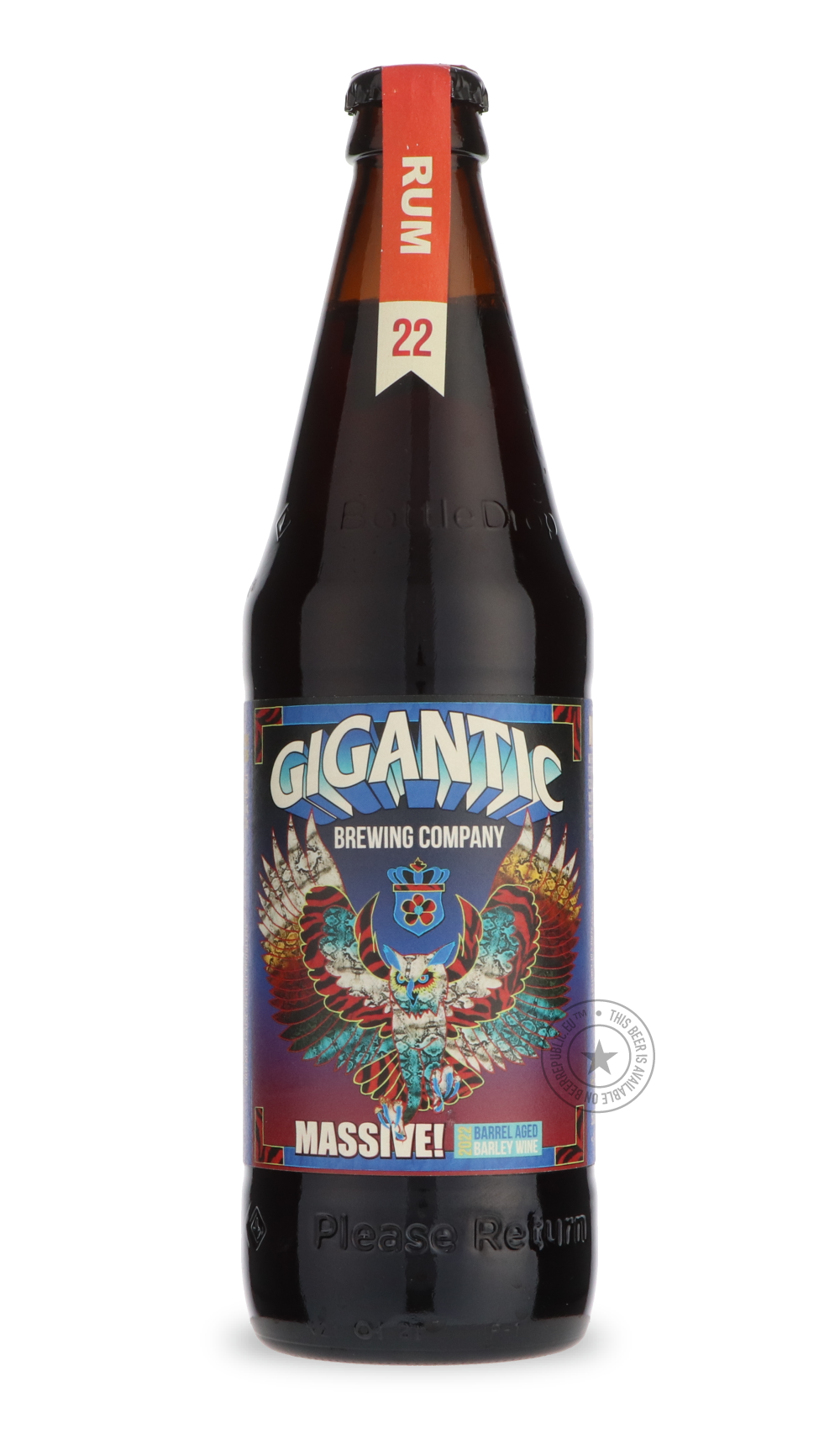 Massive! (Rum Barrel 2022) by Gigantic Brewing Co, beer label