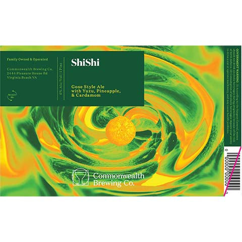 Commonwealth ShiShi Sour by Commonwealth Brewing Co., beer label
