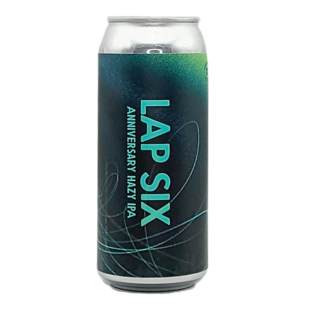 Lap Six Hazy Double IPA by Born Brewing Co., beer label