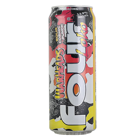 Four Loko x Warheads Sour Cosmic Punch Sour by Four Brewing Company, beer label