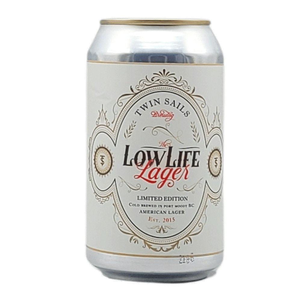 Low Life Lager by Twin Sails Brewing, beer label