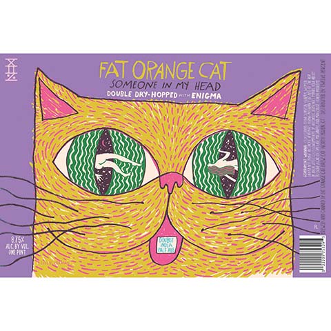 Fat Orange Cat Someone In My Head DIPA by Fat Orange Cat Brew Co, beer label