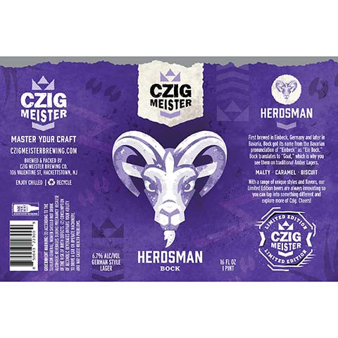 Czig Meister Herdsman Bock by Czig Meister Brewing Co., beer label